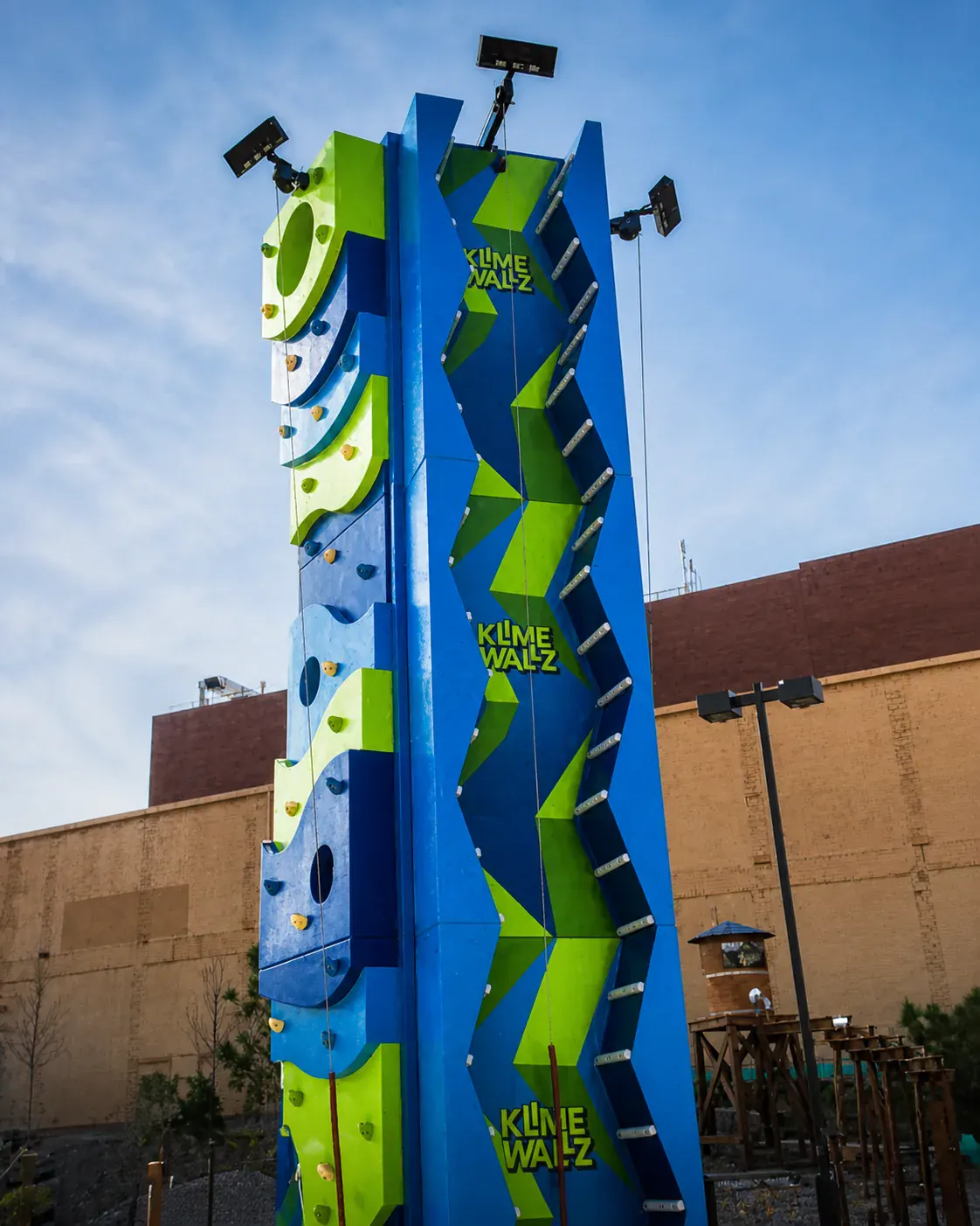 Climber on the Brickopolis Klime Wall